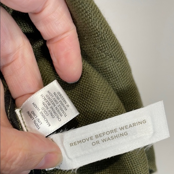 LOFT Olive Green Mini Tie Front Cargo Skirt - Picture 6 of 6